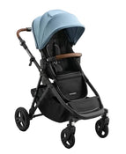 Shop Mockingbird Single to Double 3.0 Stroller, 2025, Charcoal with Penny Leather, Stone Blue at GoodBuy Gear