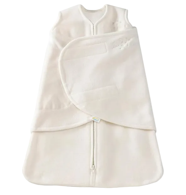 Shop Halo Micro-Fleece Swaddle, Cream, Newborn at GoodBuy Gear