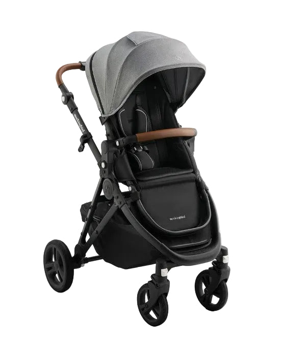 Shop Mockingbird Single 3.0 Stroller, 2025, Heather Grey, Charcoal with Penny Leather at GoodBuy Gear