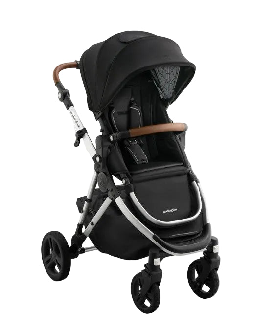 Shop Mockingbird Single 3.0 Stroller, 2025, Black Windowpane, Silver with Penny Leather at GoodBuy Gear