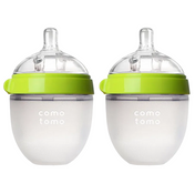 Shop Comotomo Baby Bottles, 5 ounce, Green, Pack of 2 at GoodBuy Gear