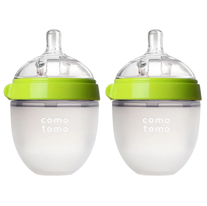 Shop Comotomo Baby Bottles, 5 ounce, Green, Pack of 2 at GoodBuy Gear