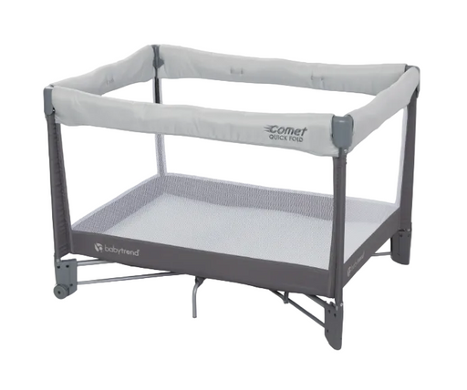 Shop Baby Trend Comet Quick-Fold Playard with Hanging Bassinet, Gray at GoodBuy Gear