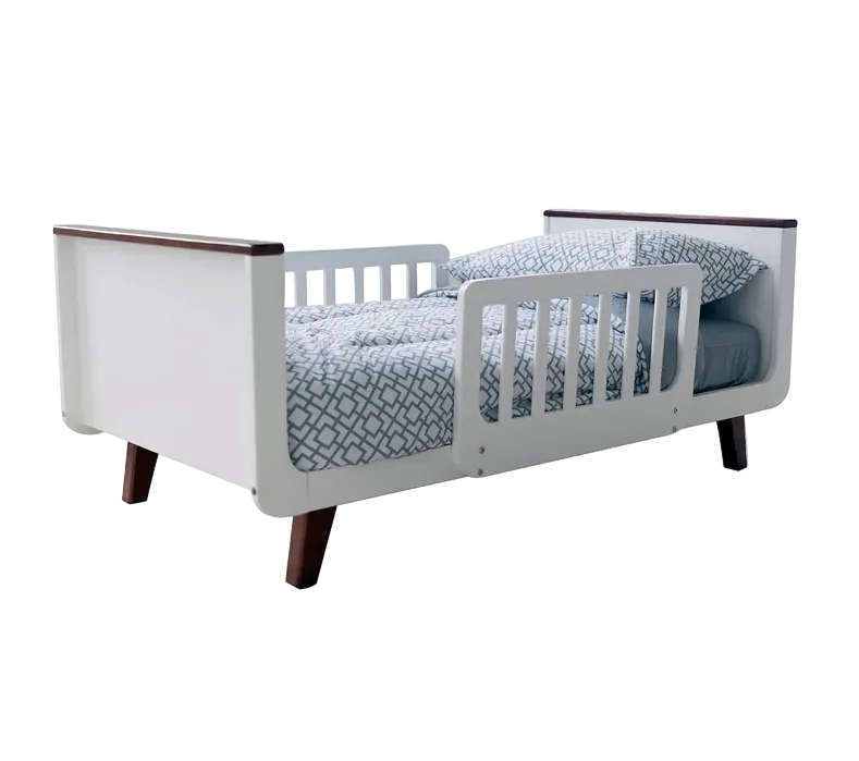 Shop Little Partners MOD Toddler Bed, White/Espresso at GoodBuy Gear