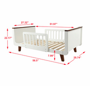 Shop Little Partners MOD Toddler Bed, White/Espresso at GoodBuy Gear