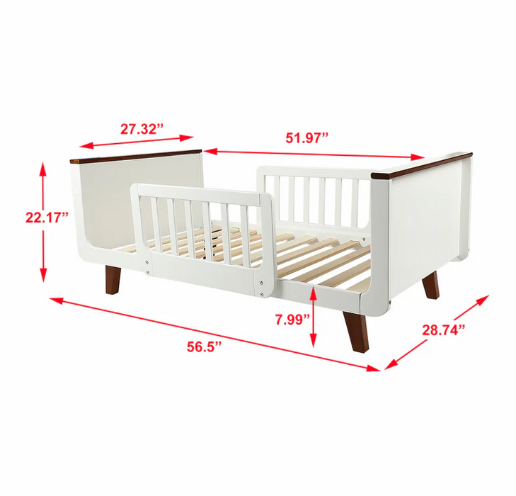Shop Little Partners MOD Toddler Bed, White/Espresso at GoodBuy Gear