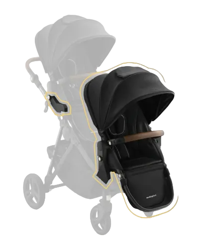 Shop Mockingbird 2nd Seat Kit 3.0, Charcoal with Penny Leather, Solid Black at GoodBuy Gear