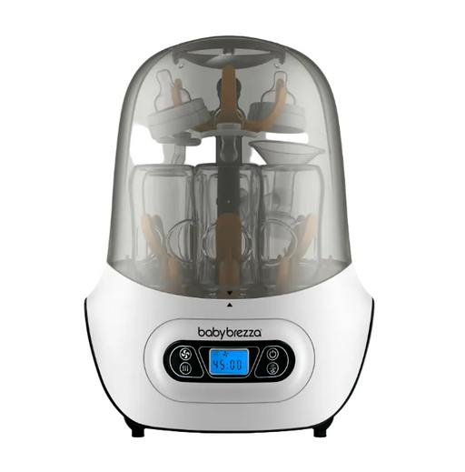 Shop Baby Brezza One Step Baby Bottle Sanitizer and Dryer (Steam Sterilizer), White on Black at GoodBuy Gear
