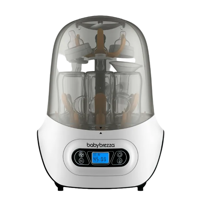 Shop Baby Brezza One Step Baby Bottle Sanitizer and Dryer (Steam Sterilizer), White on Black at GoodBuy Gear
