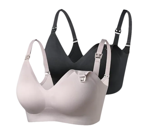 Shop Momcozy Ultra Soft & Omni Maternity Nursing Bra (2 Pack), Small, Black/Brown at GoodBuy Gear