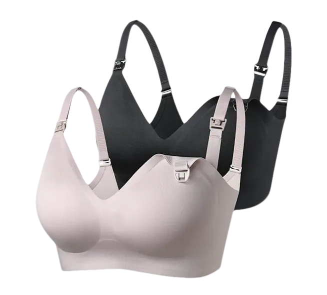 Shop Momcozy Ultra Soft & Omni Maternity Nursing Bra (2 Pack), Small, Black/Brown at GoodBuy Gear