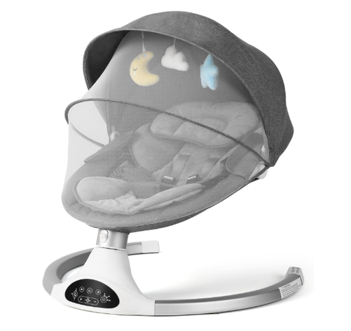 Shop Kidinix Bluetooth Baby Swing with 3 Speeds, Grey at GoodBuy Gear