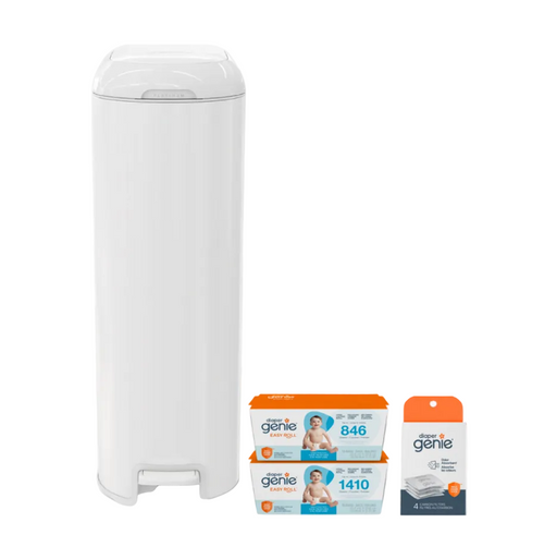 Shop Diaper Genie Platinum Pail Gift Set, Lily White at GoodBuy Gear