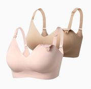 Shop Momcozy Ultra Soft & Omni Maternity Nursing Bra (2 Pack), Large, Oyster Pink/Maple Sugar at GoodBuy Gear