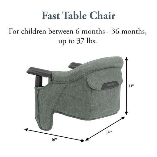Shop Inglesina Fast Table Chair, Pine Green Melange at GoodBuy Gear