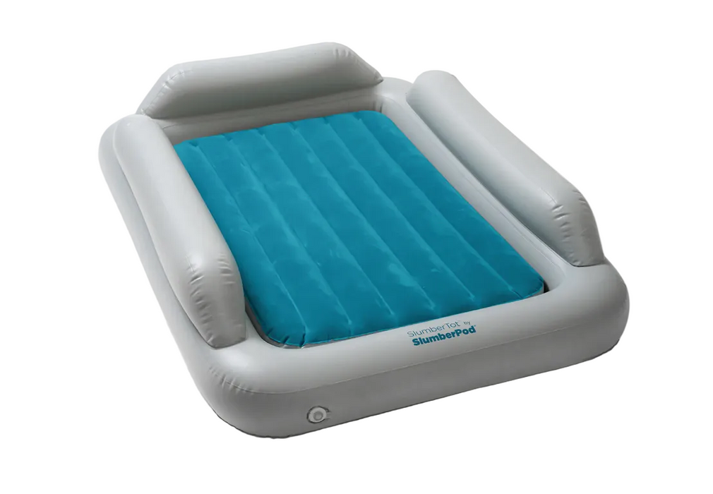 Shop SlumberPod SlumberTot Inflatable Toddler Bed, Gray/Teal at GoodBuy Gear