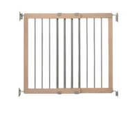 Shop Regalo  Heritage and Home Wooden Extra Wide Stairway and Hallway Walk Through Baby Safety Gate with Mounting Kit, 23.5-42"W x 30"H, Dusty Oak at GoodBuy Gear