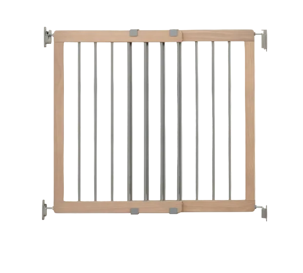 Shop Regalo  Heritage and Home Wooden Extra Wide Stairway and Hallway Walk Through Baby Safety Gate with Mounting Kit, 23.5-42"W x 30"H, Dusty Oak at GoodBuy Gear