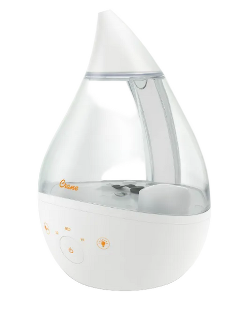 Shop Crane 4-in-1 Drop Ultrasonic Cool Mist Humidifier, Clear & White at GoodBuy Gear