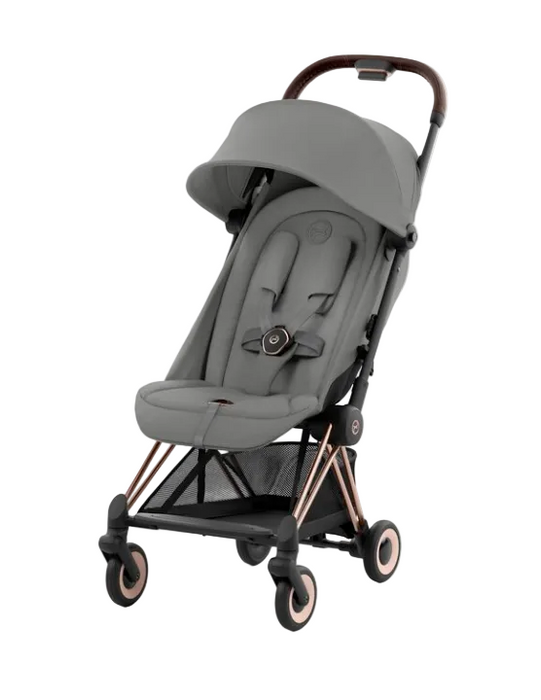 Shop Cybex Coya Stroller, 2023, Mirage Grey, Rose Gold at GoodBuy Gear