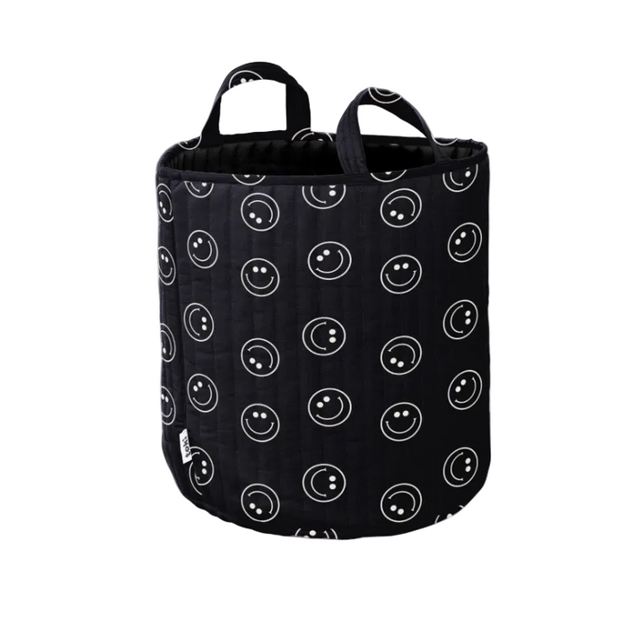 Shop Toki Kids Organic Cotton Storage Basket, Smiles, Smiles at GoodBuy Gear