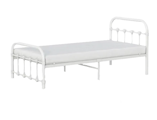Shop BK Furniture Melissa Metal Twin Bed, White at GoodBuy Gear