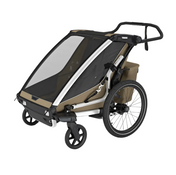 Shop Thule Chariot Cross Bike Trailer Stroller 2 Seat, 2025, Faded Khaki at GoodBuy Gear