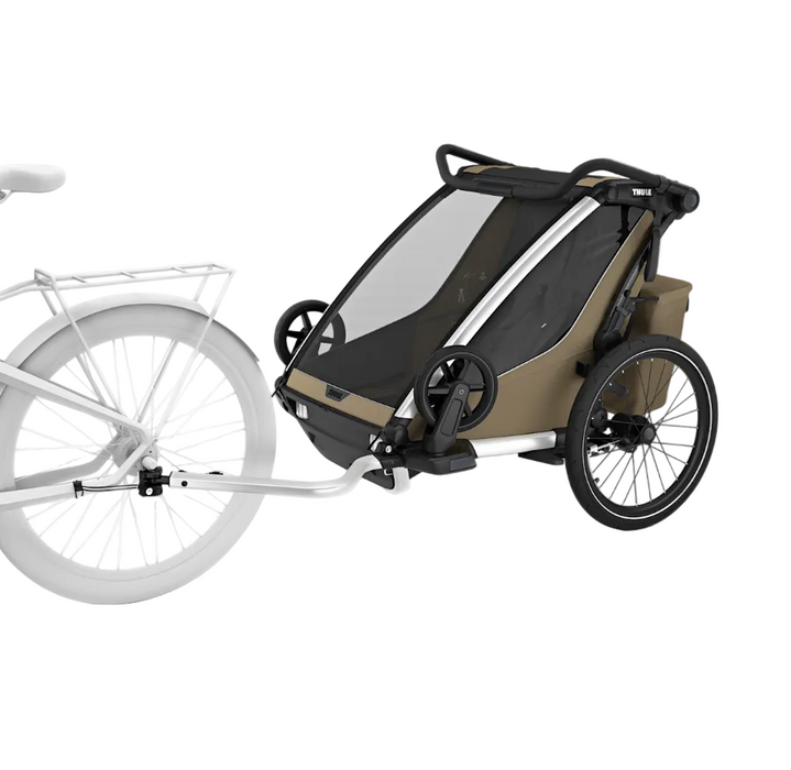Shop Thule Chariot Cross Bike Trailer Stroller 2 Seat, 2025, Faded Khaki at GoodBuy Gear