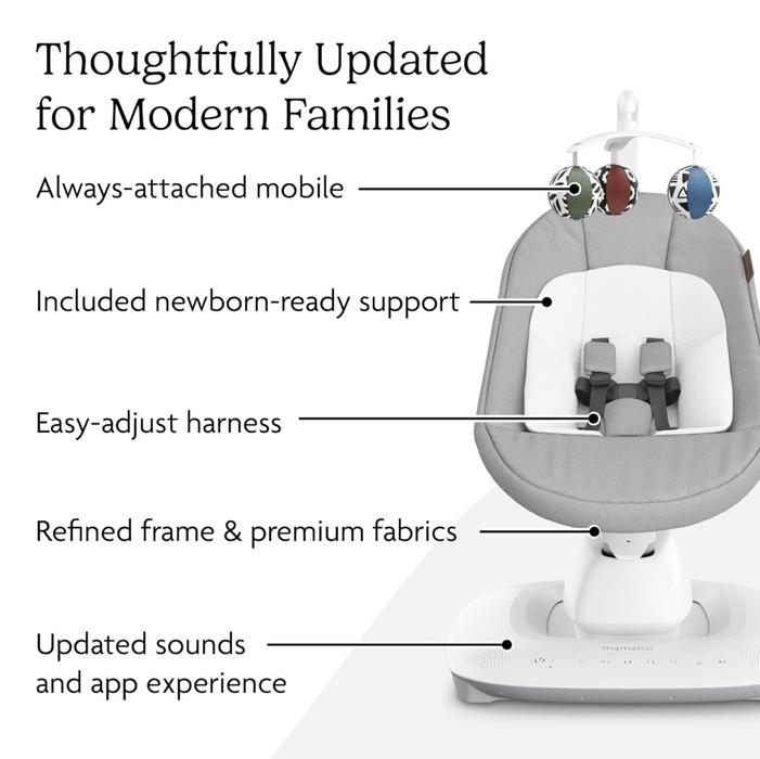 Shop UPPAbaby Mamaroo Smart Swing, Stella (Grey Melange) at GoodBuy Gear