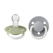 Shop BIBS De Lux Pacifiers 2 Pack, Glow in the Dark Sage/Cloud at GoodBuy Gear