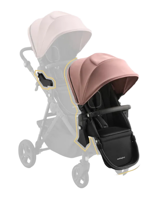 Shop Mockingbird 2nd Seat Kit 3.0, Charcoal with Black Leather, Rose at GoodBuy Gear