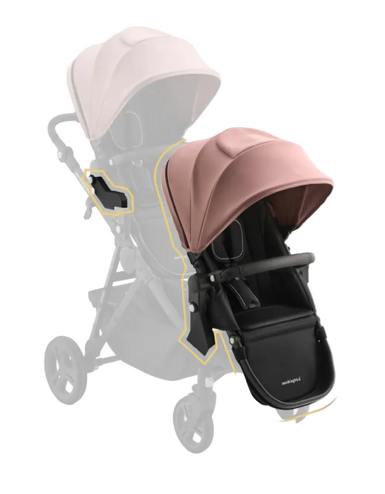 Shop Mockingbird 2nd Seat Kit 3.0, Charcoal with Black Leather, Rose at GoodBuy Gear