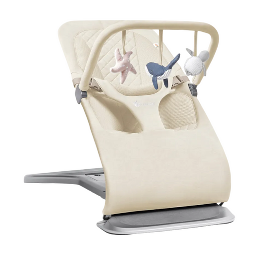 Shop Ergobaby Evolve 3-in-1 Bouncer, Cream, Ocean wonders toy bar handle at GoodBuy Gear
