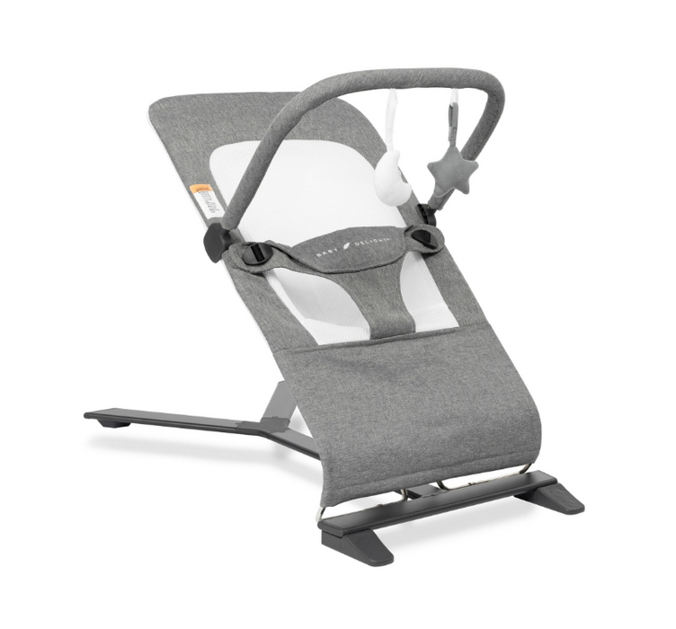 Shop Baby Delight Alpine Deluxe Portable Bouncer, Charcoal Tweed at GoodBuy Gear