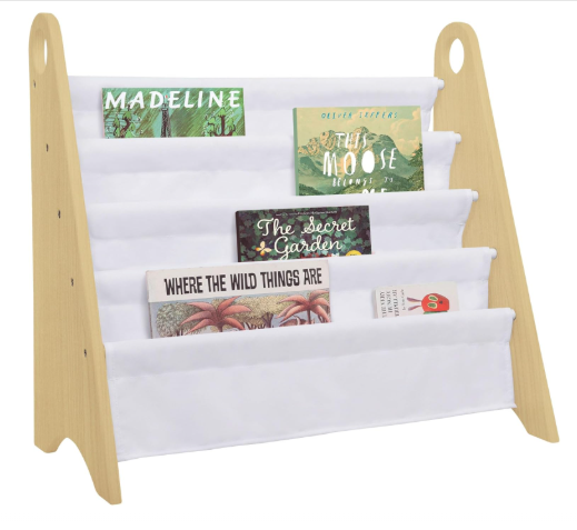 Shop Wildkin Sling Bookshelf for Kids, Natural/White at GoodBuy Gear