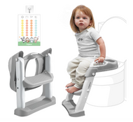 Shop Lulyboo Potty Training Seat with Step Stool, Grey at GoodBuy Gear