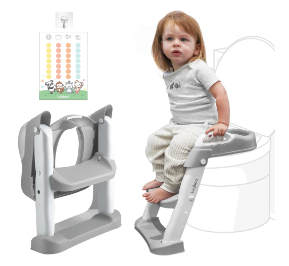 Shop Lulyboo Potty Training Seat with Step Stool, Grey at GoodBuy Gear