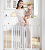 Shop Comfy Cubs Baby Safety Gate with 3 Extensions, White at GoodBuy Gear