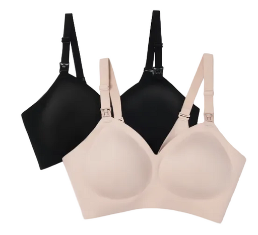 Shop Momcozy Ultra Soft & Omni Maternity Nursing Bra (2 Pack), Medium, Beige/Black at GoodBuy Gear