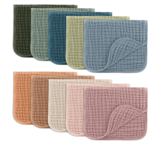 Shop Comfy Cubs Muslin Burp Cloths, 10 Pack at GoodBuy Gear