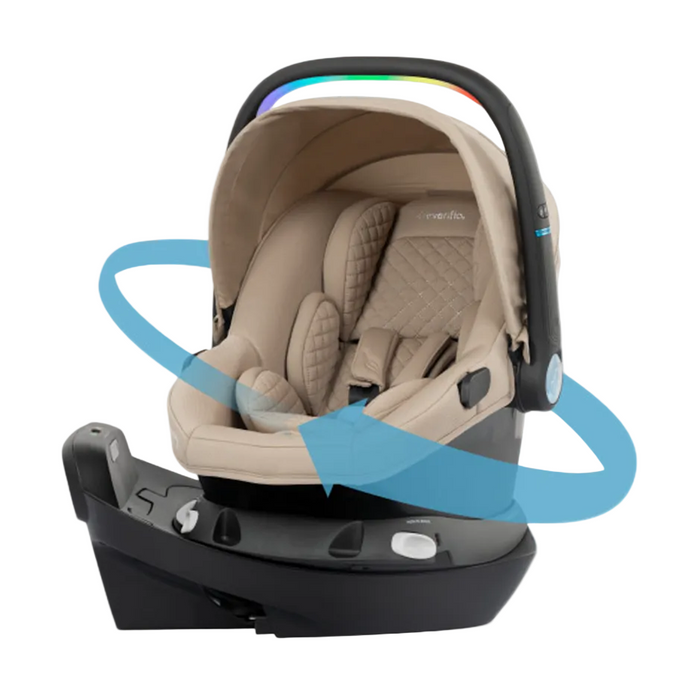 Shop Evenflo Revolve180 LiteMax NXT Rotational Infant Car Seat with SensorySoothe, Topaz, 2026 at GoodBuy Gear
