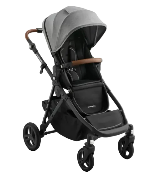 Shop Mockingbird Single to Double 3.0 Stroller, 2025, Charcoal with Penny Leather, Heather Grey at GoodBuy Gear