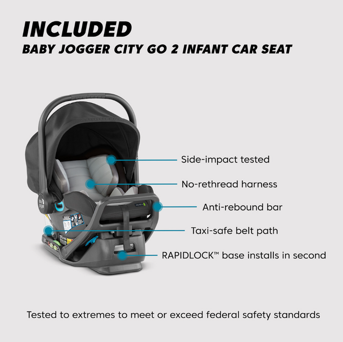 Baby Jogger City Mini GT2 Travel System, 2023, Opulent black