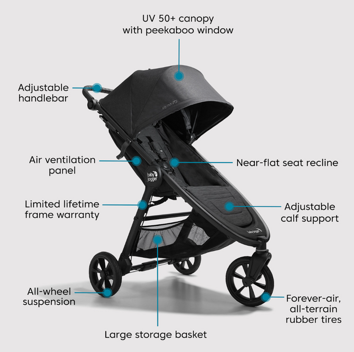 Baby Jogger City Mini GT2 Travel System, 2023, Opulent black
