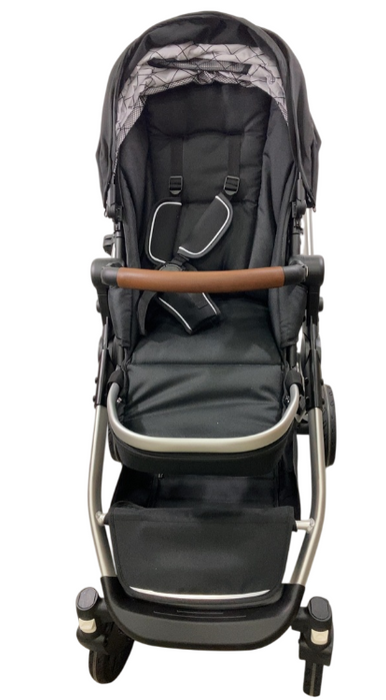 Mockingbird Single to Double 2.0 Stroller, Black, Windowpane, Silver With Penny Leather, 2025