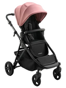 Shop Mockingbird Single to Double 3.0 Stroller, 2025, Charcoal with Black Leather, Rose at GoodBuy Gear