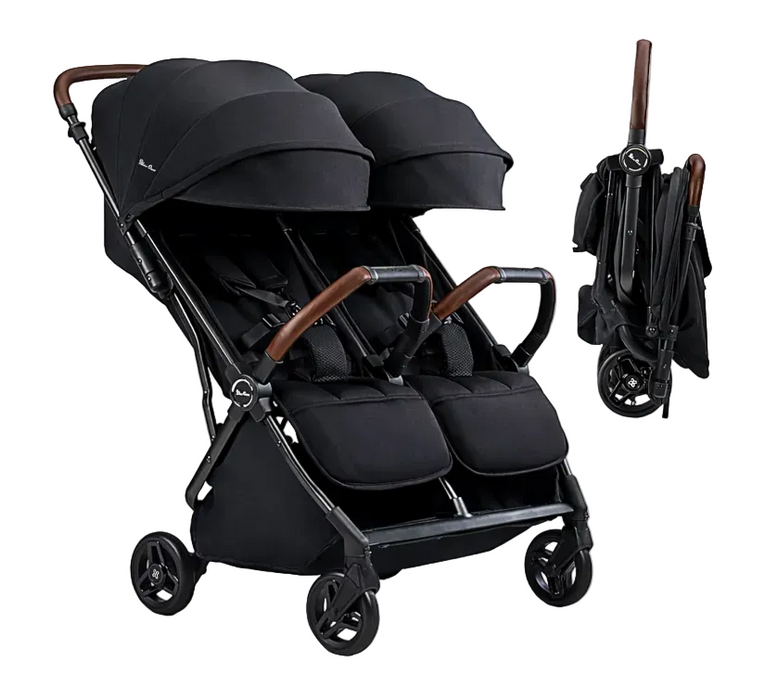 Shop Silver Cross Jet Double Travel Stroller, 2024, Black at GoodBuy Gear