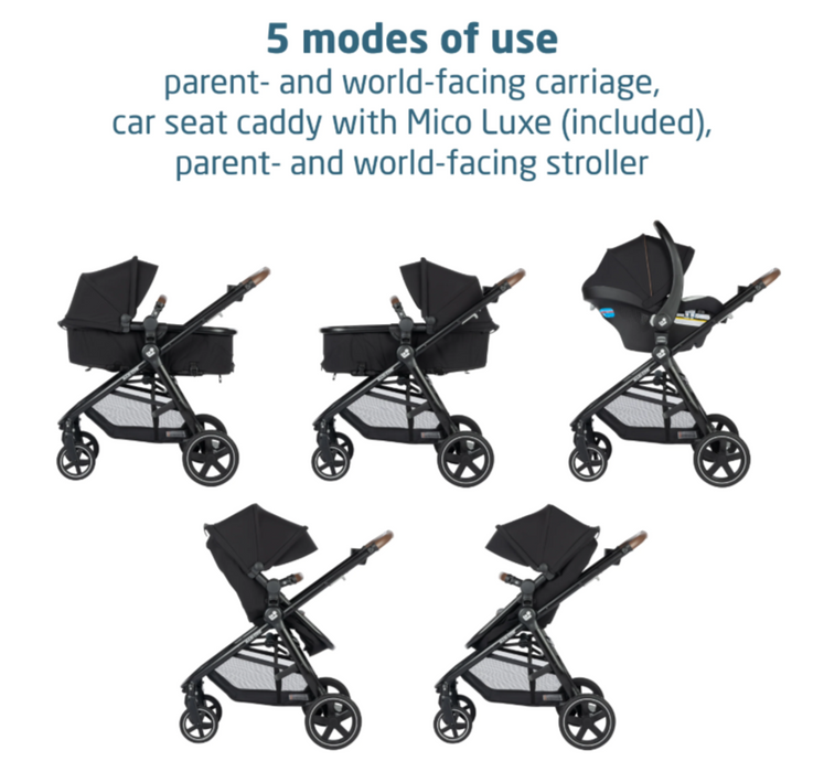 Shop Maxi-Cosi Zelia2 Luxe Travel System, 2025, New Hope Black at GoodBuy Gear