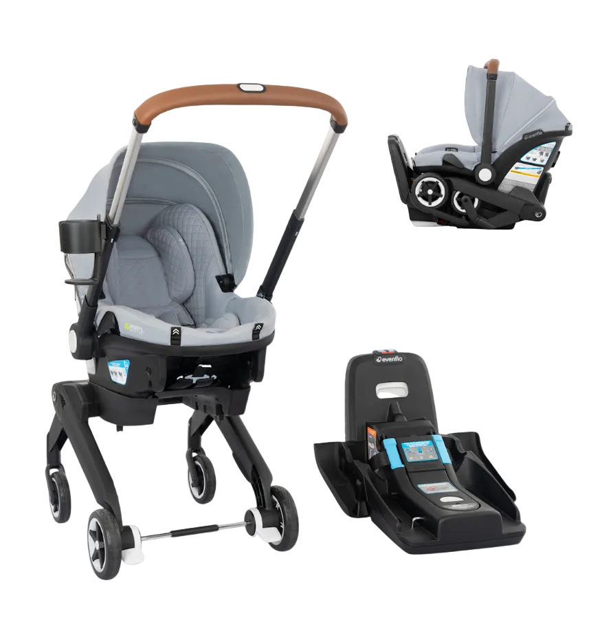 evenflo shyft vs gold Evenflo Gold Shyft Dual Ride Infant Car Seat Stroller Combo, Quartz, 2025, with Green/Gentle Fabric