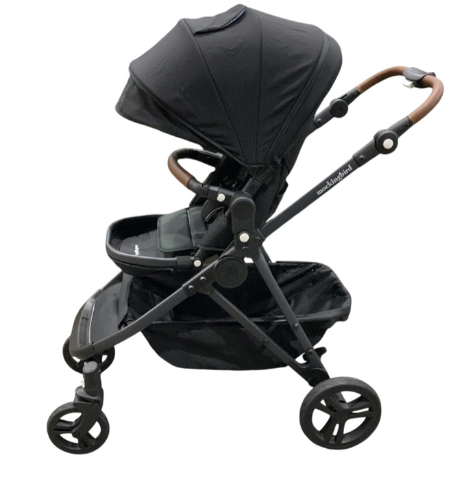 Shop Mockingbird Single to Double 3.0 Stroller, 2025, Black Windowpane, Charcoal with Penny Leather at GoodBuy Gear